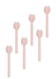 The Mia Abiete Dondurma ve Tatlı Kaşığı Pembe 6lı Set