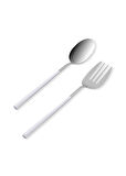The Mia Bianco Salata Servis Takımı Gümüş 2 Parça CKB0246