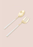 The Mia Bianco Salata Servis Takımı Gold 2 Parça CKB0247