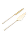 The Mia Bianco Pasta Servis Takımı Gold 2 Parça CKB0250