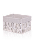 The Mia Cesta Hasır Organizer Sepet Beyaz 30x22x19 cm