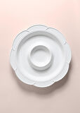 The Mia Grande Servis Tabağı Bölmeli Beyaz 39 cm GRD0013