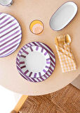 The Mia Joy Yemek Tabağı 6lı Set Mor 20 cm