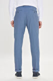 Slim Fit Dar Kesim Desenli Yünlü Yan Cepli Pantolon