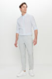 Comfort Fit Rahat Kesim Yan Cepli Desenli Beli Lastikli Pantolon