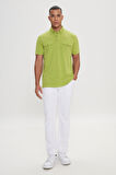 Slim Fit Dar Kesim %100 Pamuk Polo Yaka Tişört