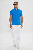 Slim Fit Dar Kesim %100 Pamuk Polo Yaka Tişört