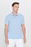 Slim Fit Dar Kesim Polo Yaka Baskılı Pamuklu Tişört