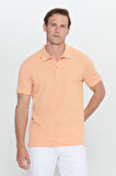 Slim Fit Dar Kesim Polo Yaka Baskılı Pamuklu Tişört