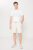 Slim Fit Dar Kesim Pamuklu Yan Cepli Örme Şort