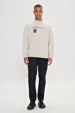 Oversize Fit Bol Kesim Harvard Lisanslı Pamuklu Bisiklet Yaka Sweatshirt