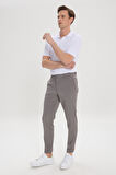 Slim Fit Dar Kesim Beli Lastikli Yan Cep Rahat Pantolon