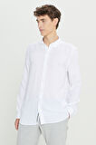 Slim Fit Dar Kesim Klasik Yaka Kareli Pamuklu Gömlek