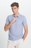 Slim Fit Dar Kesim Polo Yaka Çizgili Cepli Tişört