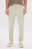 Pamuklu Slim Fit Dar Kesim Yan Cepli Pileli Casual Pantolon
