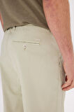 Pamuklu Slim Fit Dar Kesim Yan Cepli Pileli Casual Pantolon