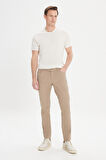 Slim Fit Dar Kesim 5 Cep Armürlü Esnek Pantolon