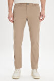 Slim Fit Dar Kesim 5 Cep Armürlü Esnek Pantolon
