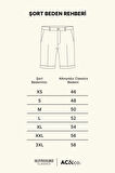Slim Fit Dar Kesim Yan Cepli Gofre Desenli Şort
