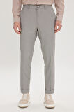 Comfort Fit Rahat Kesim Yan Cepli Desenli Beli Lastikli Pantolon