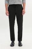 Slim Fit Dar Kesim Gofre Desenli Esnek Beli Bağlamalı Pantolon