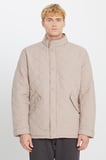Standart Fit Normal Kesim Dik Yaka Kapitone Desenli Overcoat