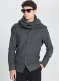 Altınyıldız Classics Slim Fit Düğmeli Yaka Antrasit Erkek Gömlek ACE202510059_GÖMLEK PAR DY