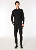 Altınyıldız Classics Slim Fit Düğmeli Yaka Siyah Erkek Gömlek ACE202510305_GÖMLEK PAR DY