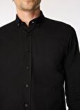 Altınyıldız Classics Slim Fit Düğmeli Yaka Siyah Erkek Gömlek ACE202510305_GÖMLEK PAR DY