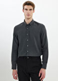 Altınyıldız Classics Slim Fit Düğmeli Yaka Antrasit Erkek Gömlek ACE202510303_GÖMLEK PAR DY