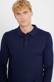 Yünlü Standart Fit Normal Kesim Polo Yaka Triko Kazak
