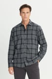 Pamuklu Flanel Comfort Fit Rahat Kesim Klasik Yaka Ekose Desenli Gömlek