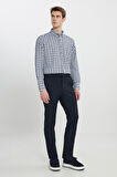 Slim Fit Dar Kesim Beli Bağlamalı Yan Cep Esnek Casual Pantolon