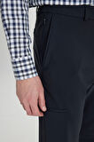 Slim Fit Dar Kesim Beli Bağlamalı Yan Cep Esnek Casual Pantolon