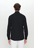 Altınyıldız Classics Slim Fit Düğmeli Yaka Siyah Erkek Gömlek ACE020252157_SYH