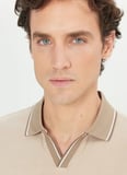 Altınyıldız Classics Jakarlı Bej Erkek Polo T-Shirt ACE091252126_BEJ