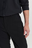 Slim Fit Dar Kesim Beli Lastikli Yan Cep Esnek Casual Pantolon