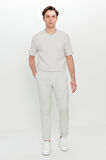 Slim Fit Dar Kesim Beli Lastikli Yan Cep Esnek Casual Pantolon