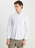 Altınyıldız Classics Slim Fit Düğmeli Yaka Beyaz Erkek Gömlek ACE020252168_BYZ