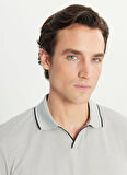 Altınyıldız Classics Jakarlı Gri Erkek Polo T-Shirt ACE091252126_GRI