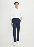 Altınyıldız Classics Lastikli Bel Normal Paça Slim Fit Lacivert Erkek Pantolon ACE001252195_LAC