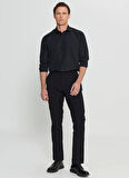 Altınyıldız Classics Lastikli Bel Normal Paça Slim Fit Siyah Erkek Pantolon ACE001252195_SYH