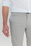 Pamuklu Slim Fit Dar Kesim Armürlü Yan Cepli Esnek Casual Pantolon