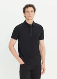 Siyah Erkek Polo Yaka Slim Fit Polo T-Shirt ACE091252012_SYH