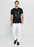 Altınyıldız Classics Bisiklet Yaka Baskılı Siyah Erkek T-Shirt ACE091252408_SYH
