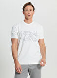 Altınyıldız Classics Bisiklet Yaka Baskılı Ekru Erkek T-Shirt ACE091252412_EKR