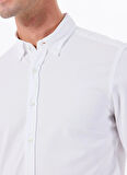 Altınyıldız Classics Slim Fit Düğmeli Yaka Beyaz Erkek Gömlek ACE020252222_BYZ
