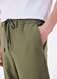 Altınyıldız Classics Bağlamalı Bel Normal Paça Slim Fit Yeşil Erkek Pantolon ACE001252275_YSL