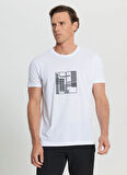 Altınyıldız Classics Bisiklet Yaka Baskılı Beyaz Erkek T-Shirt ACE091252072_BYZ