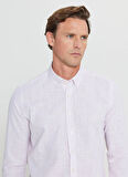 Altınyıldız Classics Slim Fit Düğmeli Yaka Pembe Erkek Gömlek ACE020252168_PMB